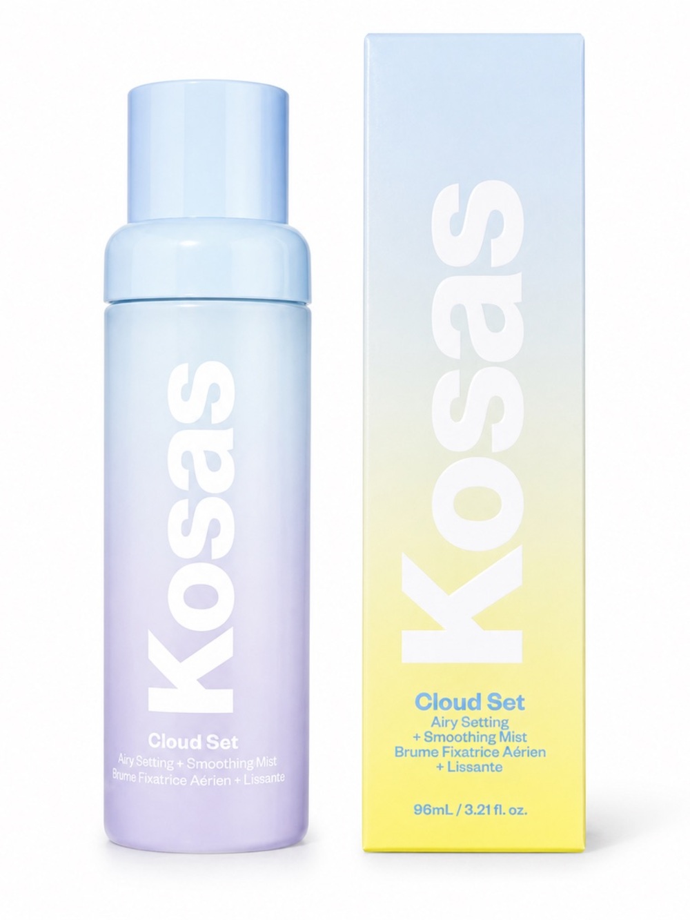Kosas Setting Mist in Soft Blue & Lavender Gradient